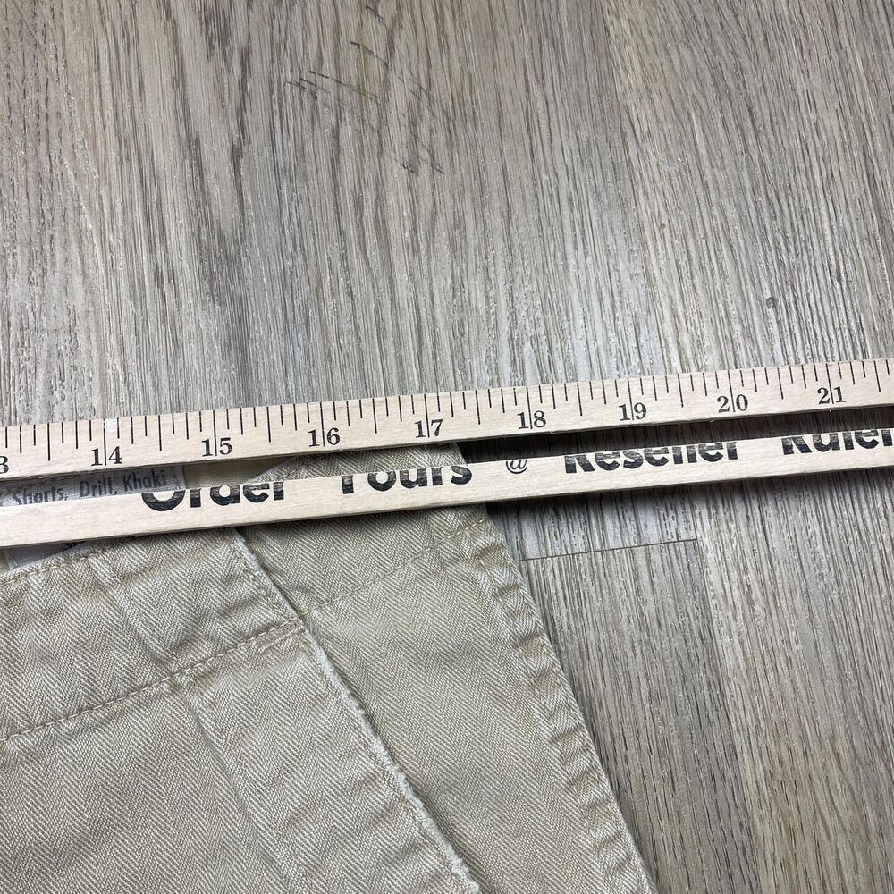 Polo Ralph Lauren Shorts Mens 33 Khaki Drill Cargo Herringbone Utility Workwear - Picture 12 of 14